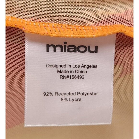 Miaou Recycled Polyester T-shirt Plus Size 2XL Womens Stone Orange $100 - Picture 11 of 13